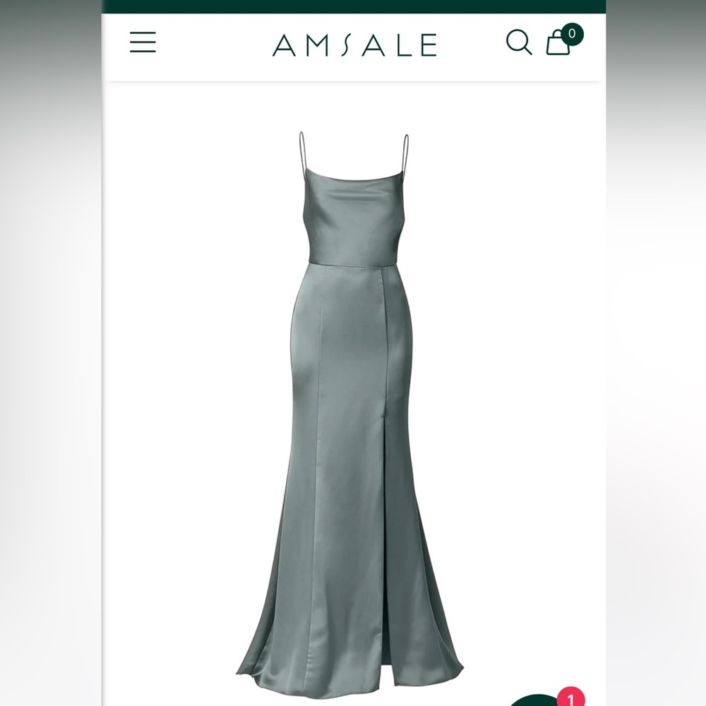 Amsale Chloe Dress Color:Jade Size: 4